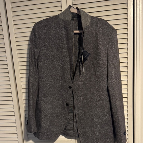 Men's Zanetti Gray Blazer - Picture 1 of 1